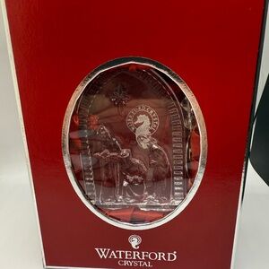 Waterford Crystal Nativity Wisemen Ornament in Red Box